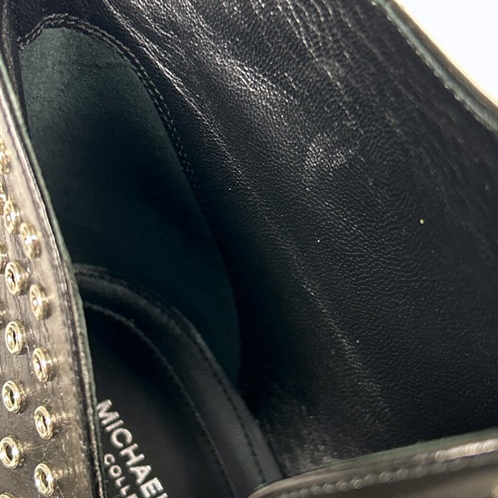 Michael Kors Collection Studded Leather Ankle Boots Italy Pointed Toe Stiletto S - Picture 14 of 15
